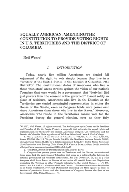 Amending the Constitution to Provide Voting Rights in Us