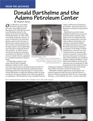 Donald Barthelme and the Adams Petroleum Center