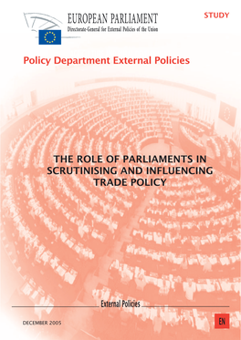 EUROPEAN PARLIAMENT STUDY Directorate-General for External Policies of the Union