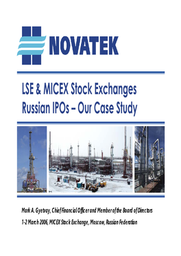 LSE & MICEX Stock Exchanges Russian Ipos – Our Case Study
