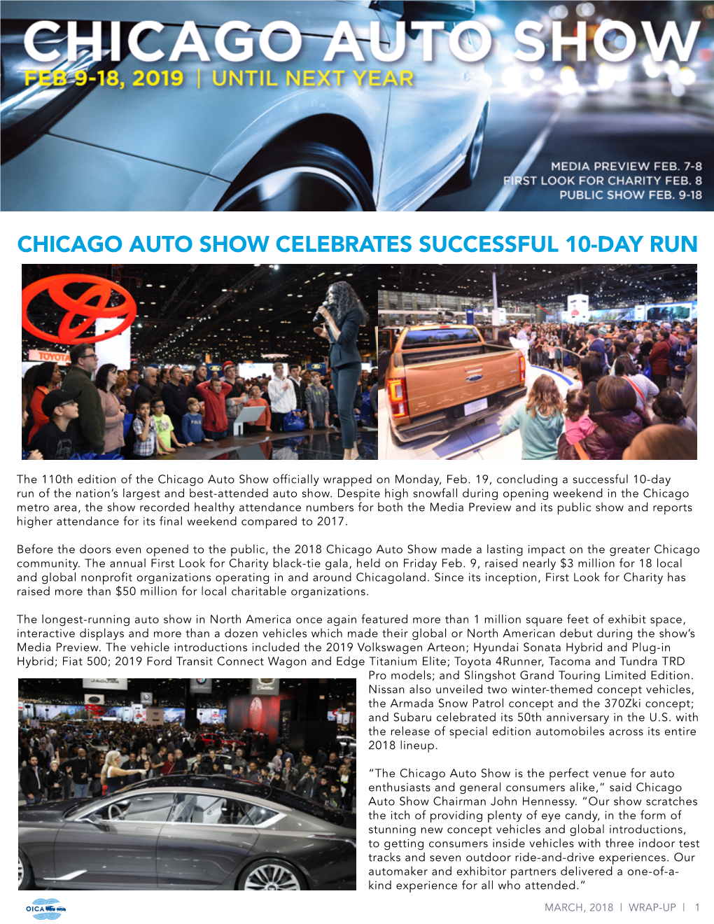 Chicago Auto Show Celebrates Successful 10-Day Run