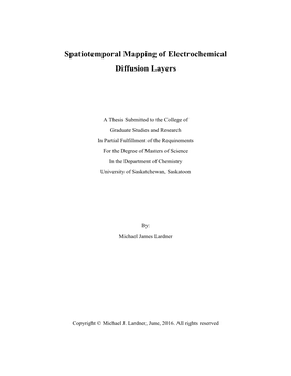 Spatiotemporal Mapping of Electrochemical Diffusion Layers