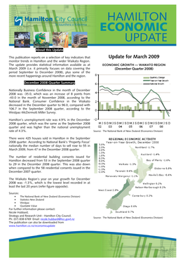 Update for March 2009 Monitor Trends in Hamilton and the Wider Waikato Region