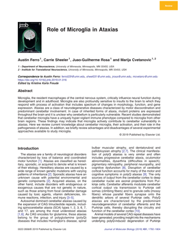 Role of Microglia in Ataxias