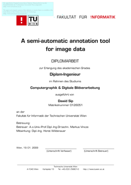 A Semi-Automatic Annotation Tool for Image Data