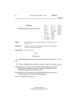 Pensions+Regulations 1947 (2009-01-27).Pdf