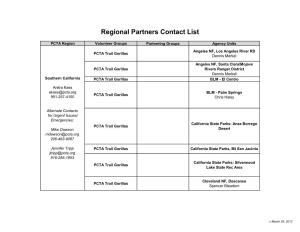 Regional Partners Contact List