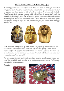 Ancient Egyptian Death Masks (Page 1 of 2)