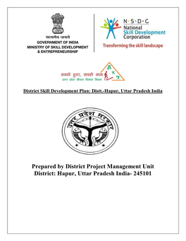 District Skill Development Plan: Distt.-Hapur, Uttar Pradesh India
