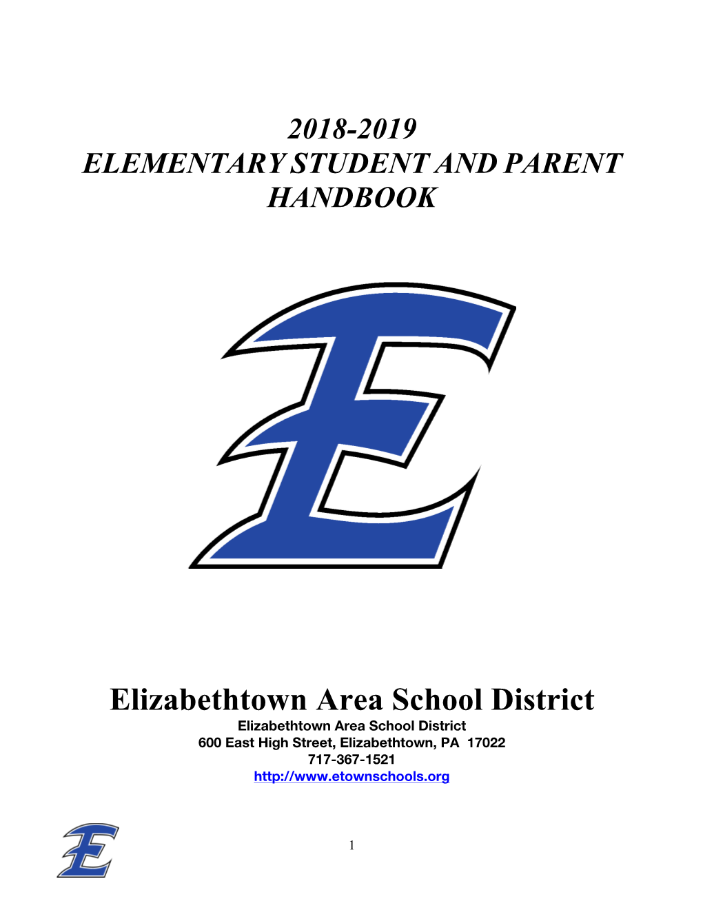 2018-2019 Elementary Student and Parent Handbook