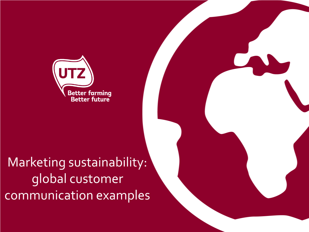 Marketing Sustainability: Global Customer Communication Examples Marketing Sustainable Products