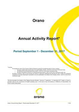 Annual Activity Report*