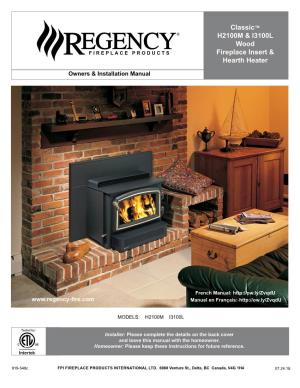 Classic™ H2100M & I3100L Wood Fireplace Insert & Hearth Heater