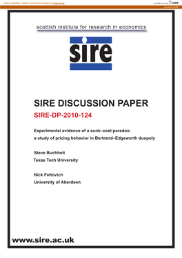 Sire Discussion Paper Sire-Dp-2010-124