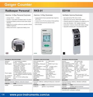Geiger Counter Catalog