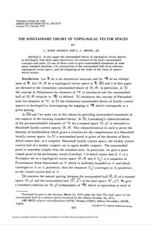 The Nonstandard Theory of Topological Vector Spaces