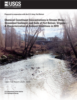 Chemical Constituent Concentrations in Stream Water, Streambed Sediment, and Soils of Fort Belvoir, Virginia— a Characterization of Ambient Conditions in 2019