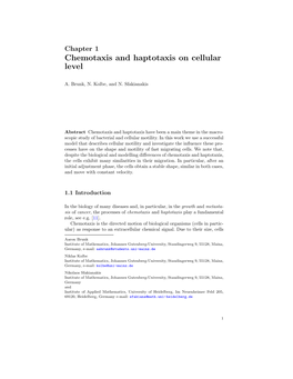 Chemotaxis and Haptotaxis on Cellular Level