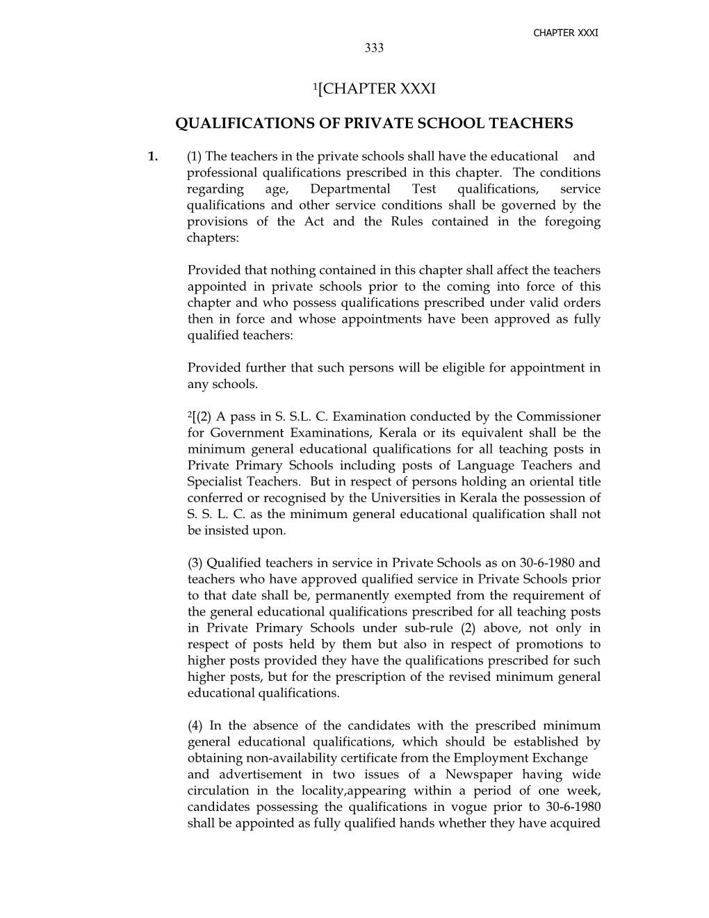 1[Chapter Xxxi Qualifications of Private School Teachers