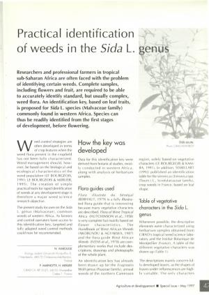 Practical Identification of Weeds in the Sida L