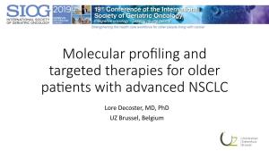 Molecular Profiling and Targeted Therapies for Older Patients with Advanced NSCLC