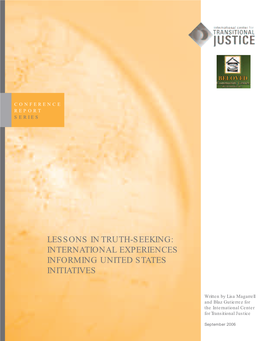 Lessons in Truth-Seeking: International Experiences Informing United States Initiatives