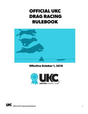 Official UKC Drag Racing Rulebook 1