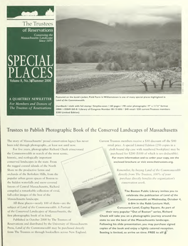 Special Places : a Newsletter of the Trustees of Reservations