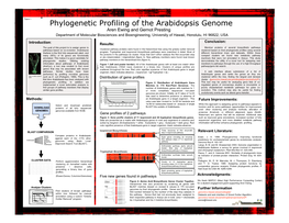 Phylogenetic Profiling of the Arabidopsis Genome