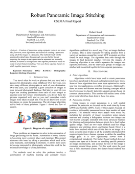Robust Panoramic Image Stitching CS231A Final Report