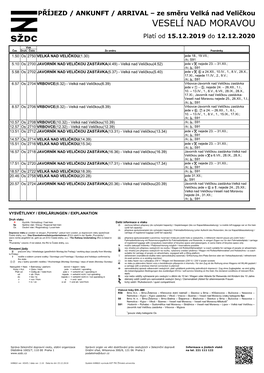 VESELÍ NAD MORAVOU Platí Od 15.12.2019 Do 12.12.2020