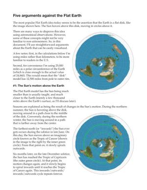 Five Arguments Against the Flat Earth