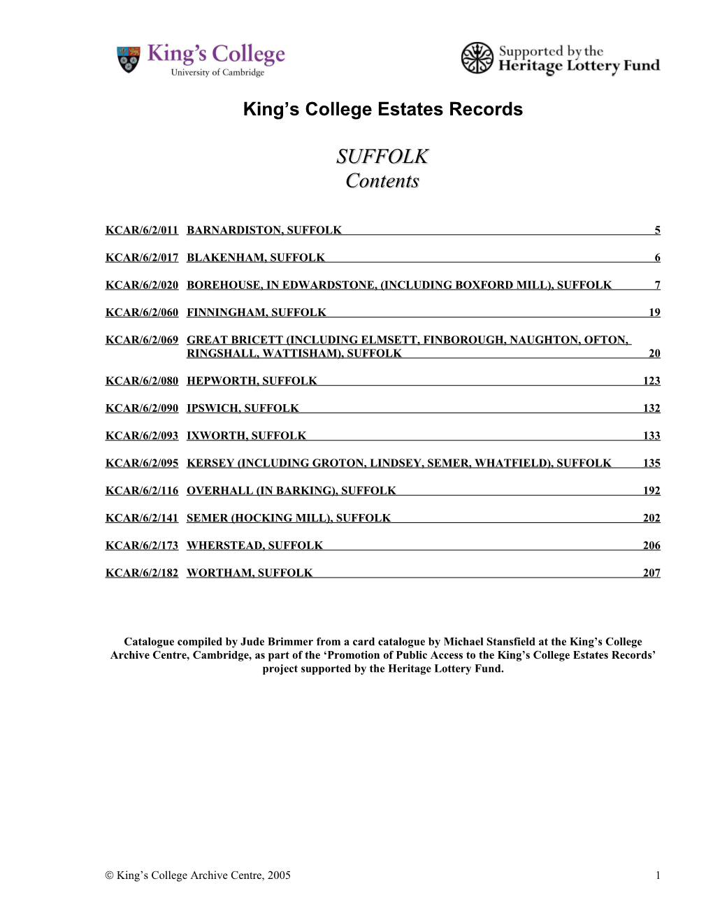 King S College Estates Records s2