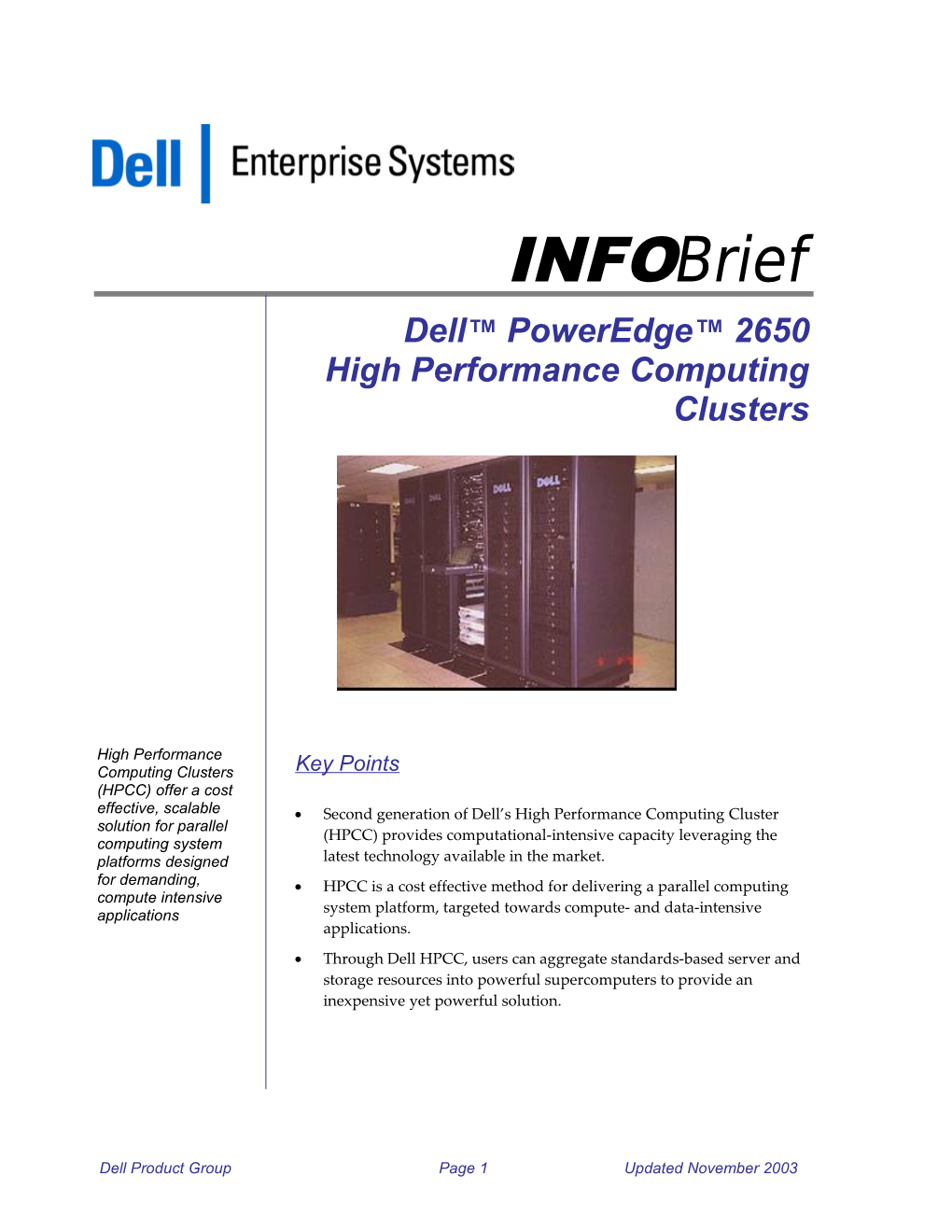 HPCC Poweredge 2650 Infobrief