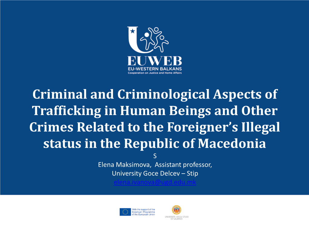 Professor Elena Maksimova, “Criminal And