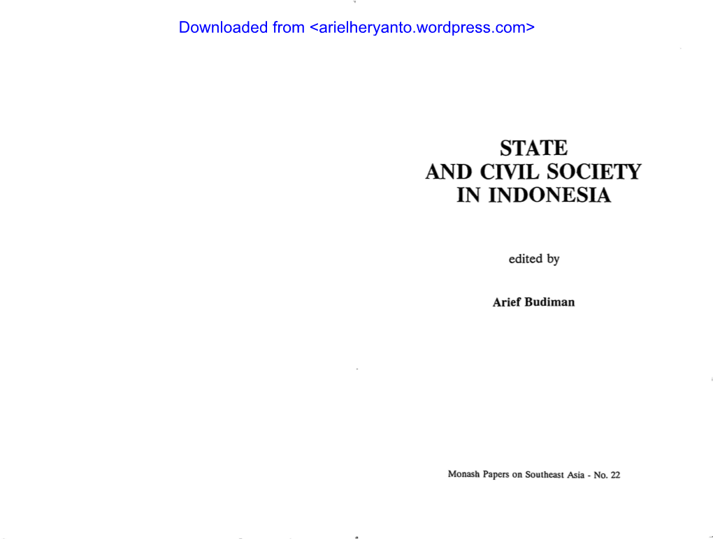 State and Civil Society in Indonesia