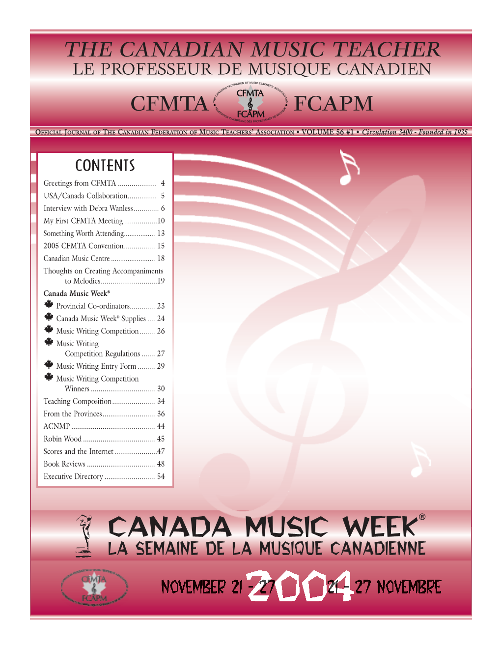 The Canadian Music Teacher Le Professeur De Musique Canadien Cfmta Fcapm