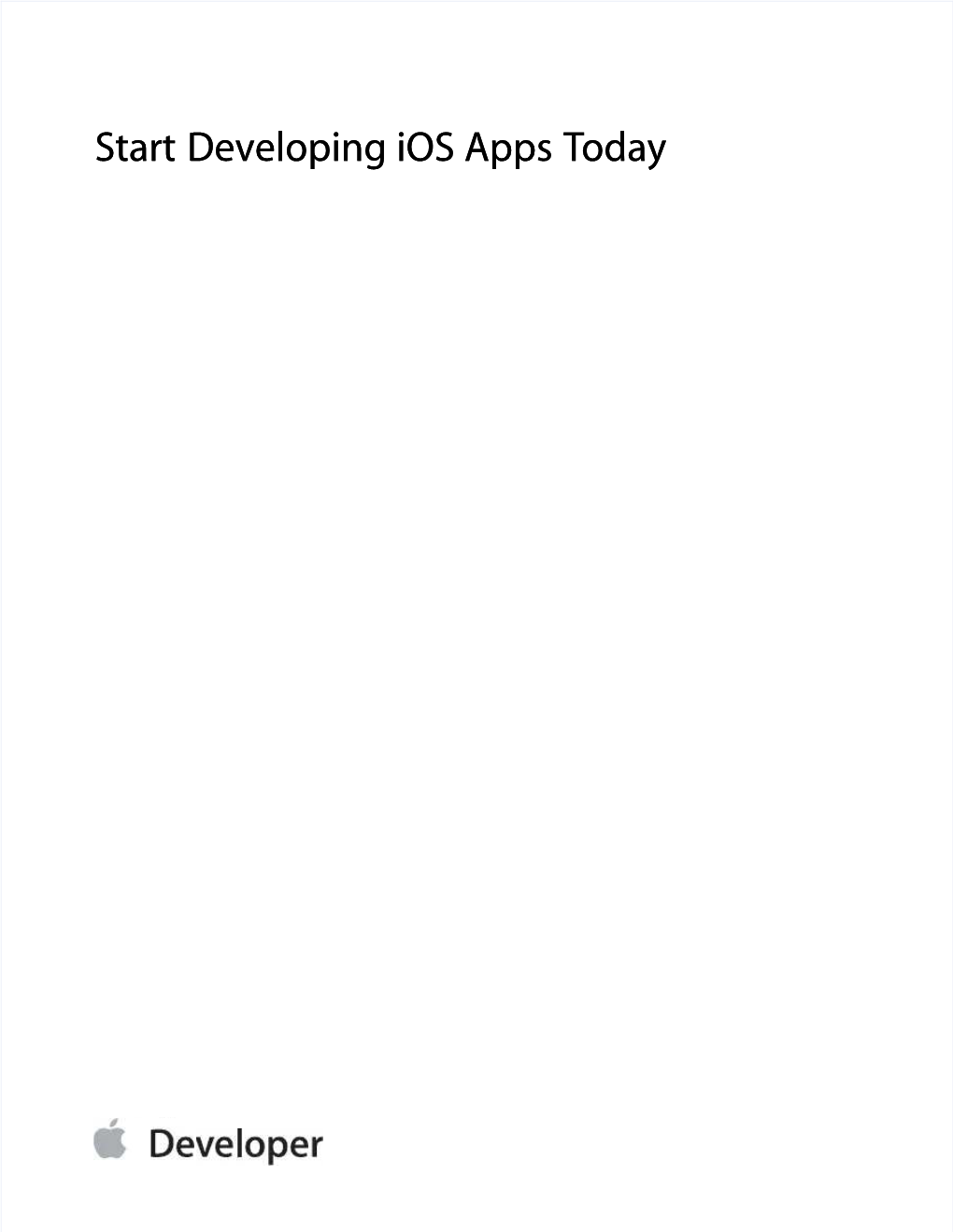 Developing Ios Apps Developing Ios Apps Today