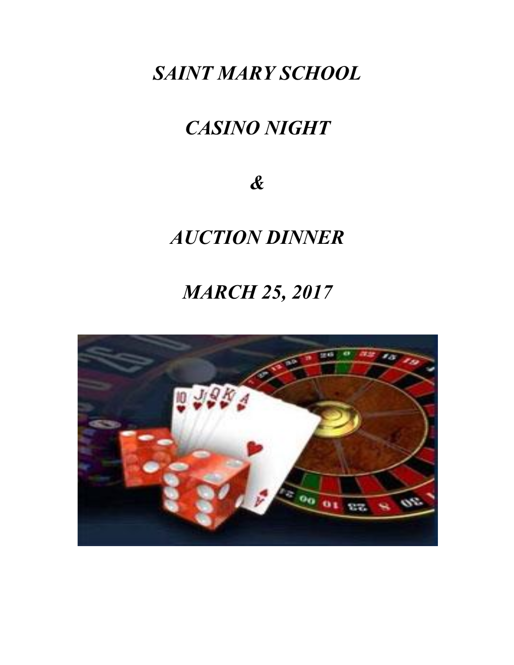 Saint Mary School Casino Night & Auction Dinner