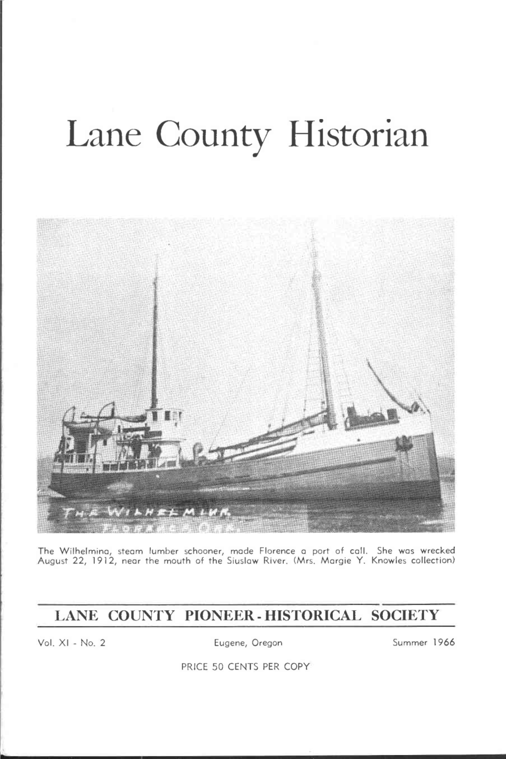 Lane County Historian