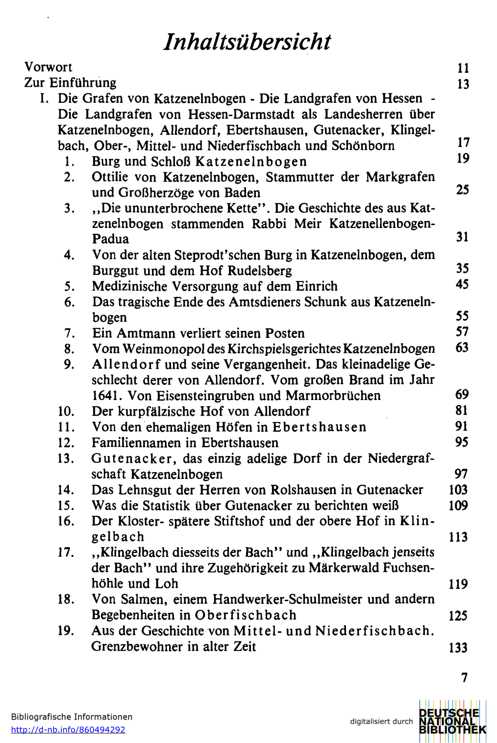 Inhaltsübersicht Vorwort 11 Zur Einführung 13 I