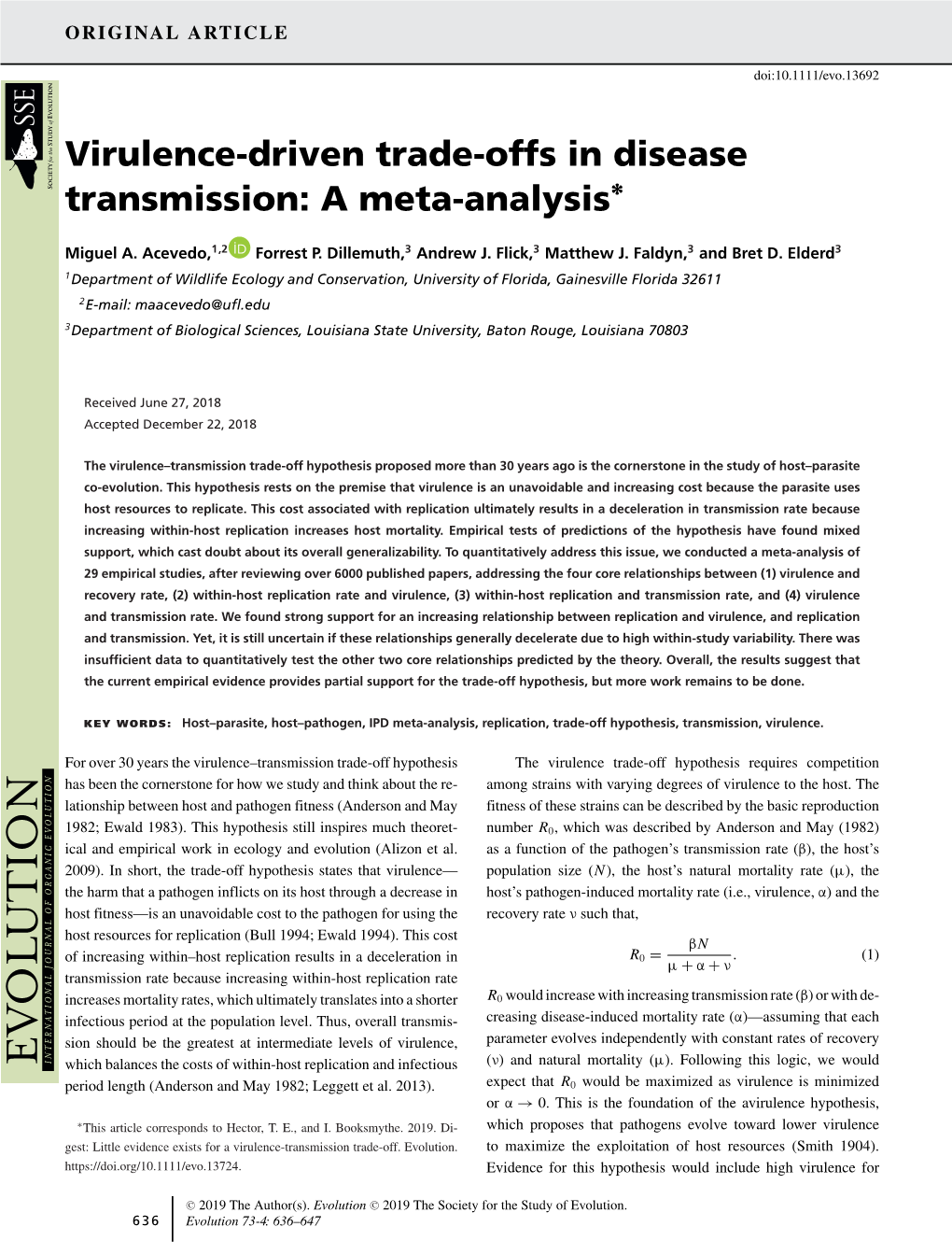 Virulence-Driven Trade-Offs in Disease Transmission: a Meta-Analysis