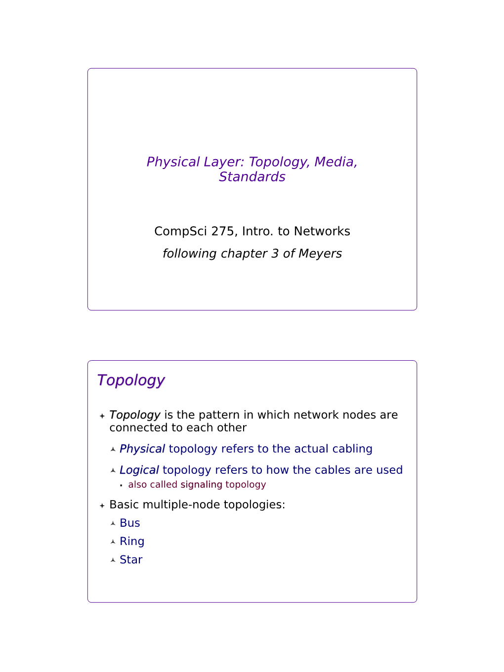 Physical Layer: Cabling