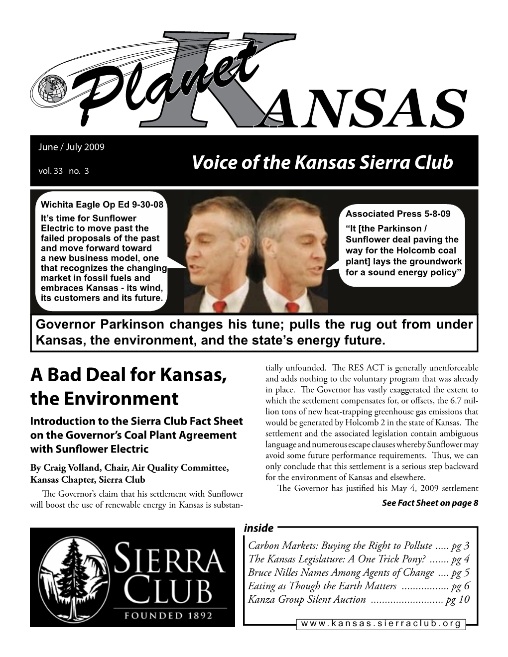Voice of the Kansas Sierra Club a Bad Deal for Kansas, the Environment