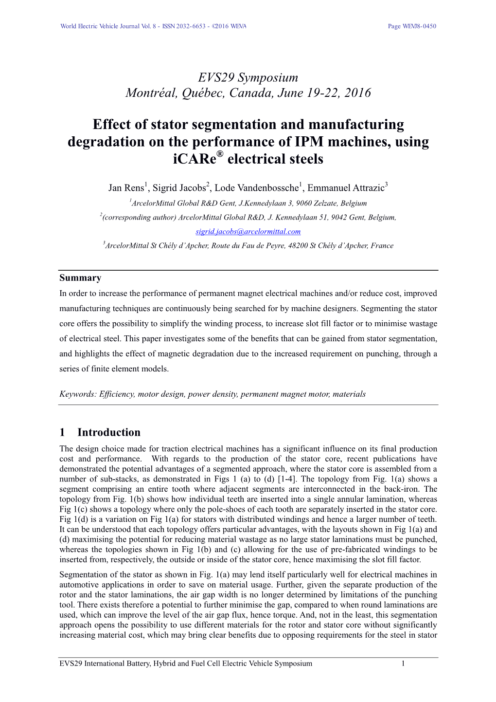 Effect of Stator Segmentation and Manufacturing Degradation on the Performance of IPM Machines, Using Icare Electrical Steels