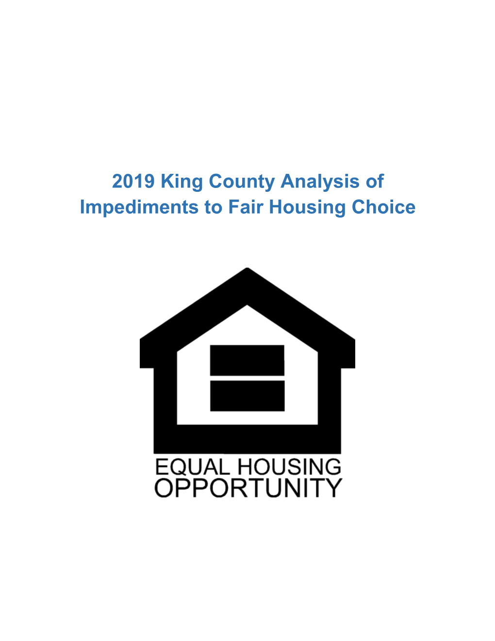 2019 Analysis of Impediments to Fair Housing Choice