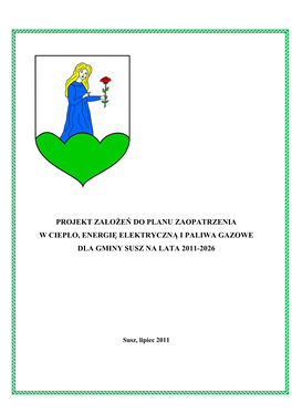 Projekt Założeń Do Planu Zaopatrzenia Gminy Susz W Ciepło, Energię