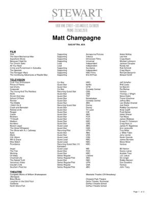 Matt Champagne