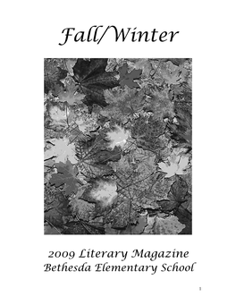 BE 2009 Fall Literary Magazine