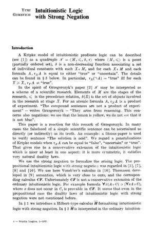 Intuitionistic Logic with Strong Negation Was Regarded in [5], [7], [8] and [10]